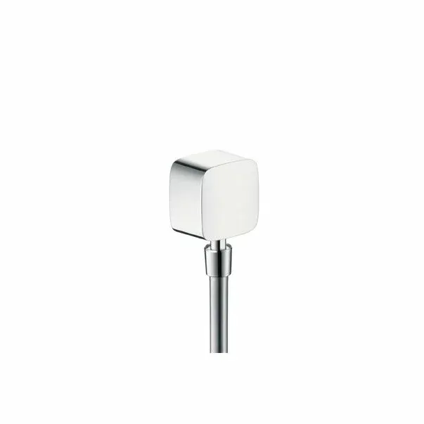 Cot conector Hansgrohe FixFit cu valva antireflux crom