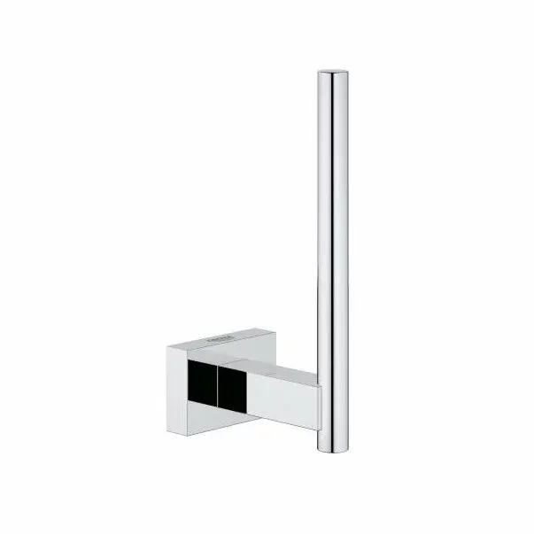 Suport hartie Grohe 40623001, igienica Essentials Cube, tip instalare pe perete, elemente fixare ascunse, crom