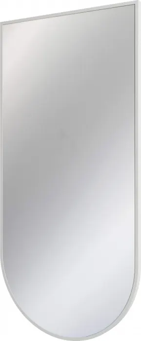 Oglinda suspendata, in rama aluminiu, alb mat, 50x100 cm, Deante Silia