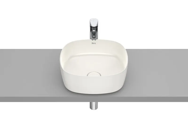 Lavoar Roca A327502650, 370 mm, 140 mm, 1 cuve, suprafata antiaderent, pe blat, fara nr orificii baterie, Bej