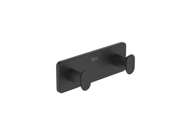 Agatatoare Roca A817881NB0, 135 mm, 45 mm, 2 cuie, 2 orificii instalare, pe perete, metal, elemente fixare, Negru