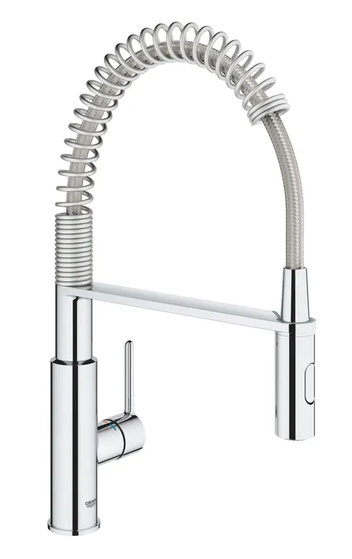 Baterie bucatarie Grohe 30614000, 1 bar, 455 mm, 236 mm, 1 orificii instalare, 2 sprayuri, 360 unghi pivotare, Crom