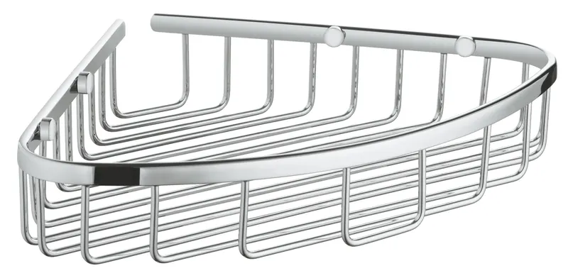 Raft colt Grohe 40663001, 303 mm, 233 mm, 4 orificii instalare, pe colt, metal, elemente fixare ascunse, Crom