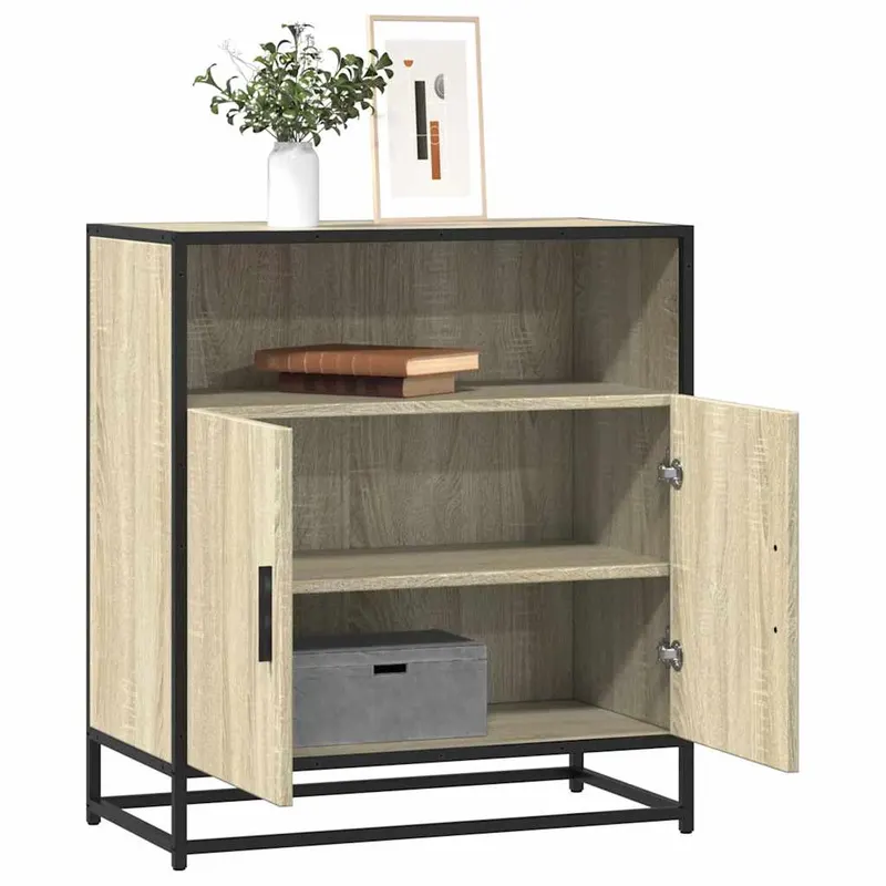 bufeta stejar sonoma 68x35x76 cm lemn prelucrat