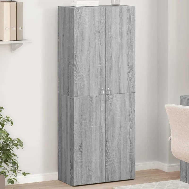 fiset, sonoma gri, 60x32x153 cm, lemn prelucrat