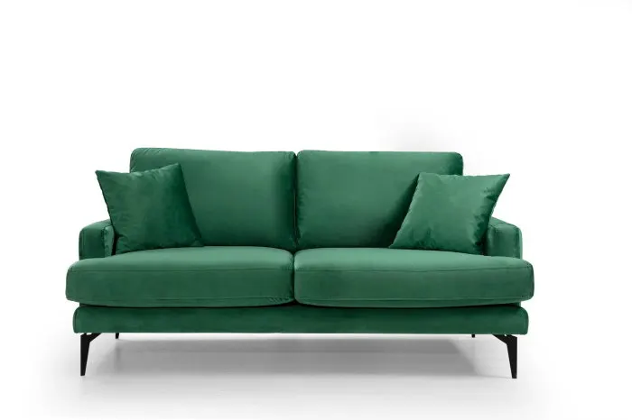 Canapea fixa PAPIRA, 2 locuri, verde, 175x90x88 cm