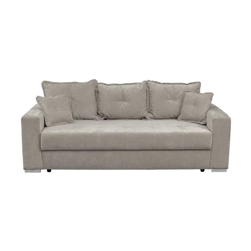 Canapea extensibila ARISSA, 3 locuri, cu arcuri, bej inchis, 235x110x77 cm