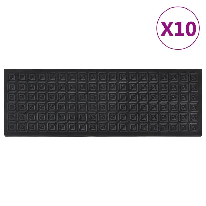 trepte de scara, 10 buc., 25x75 cm, cauciuc