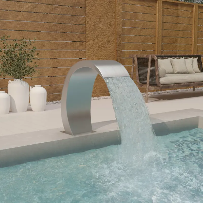 fantana de piscina, 22x60x70 cm, otel inoxidabil 304
