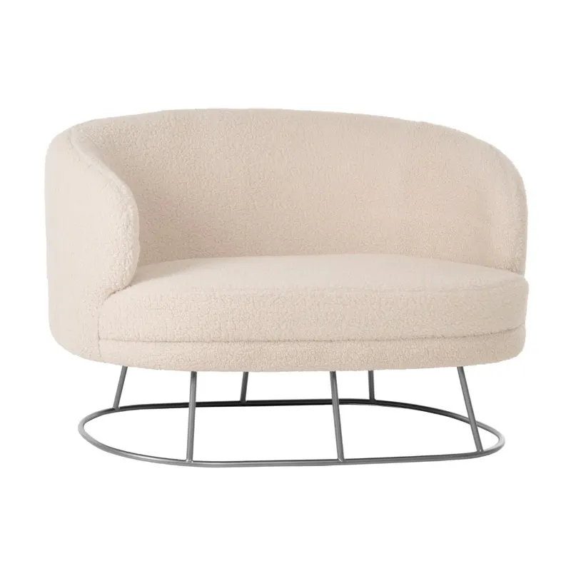 Canapea 2 locuri ARION BOUCLE 130 CM - Alb