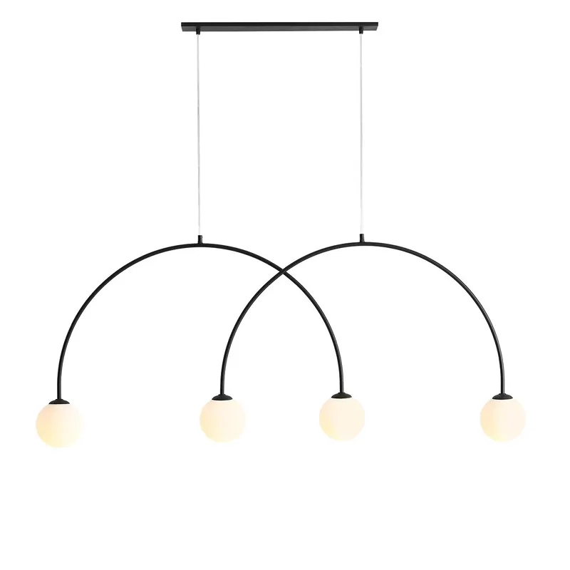 Lampa suspendata LIVA 4 - Negru / L (149 cm)