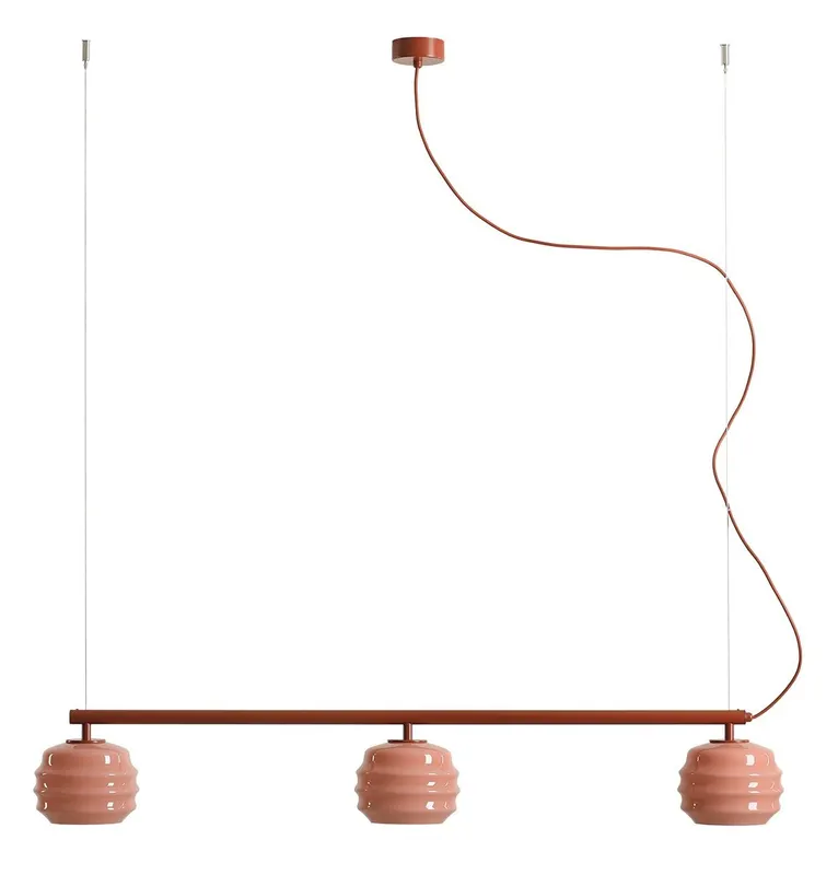 Lampa suspendata MOLN GLANS 3 - Teracotă