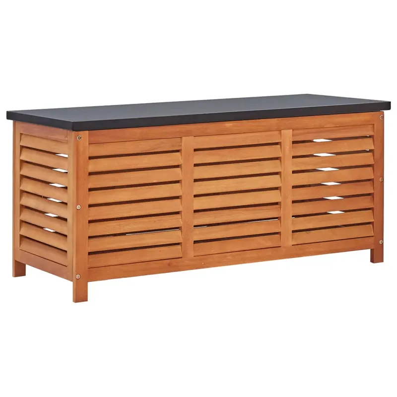 lada depozitare gradina, 117x50x55 cm, lemn masiv de eucalipt