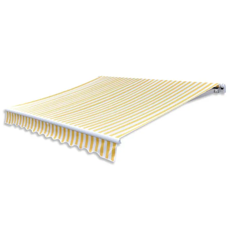 copertina pliabila motorizata, 400 cm, galben/alb