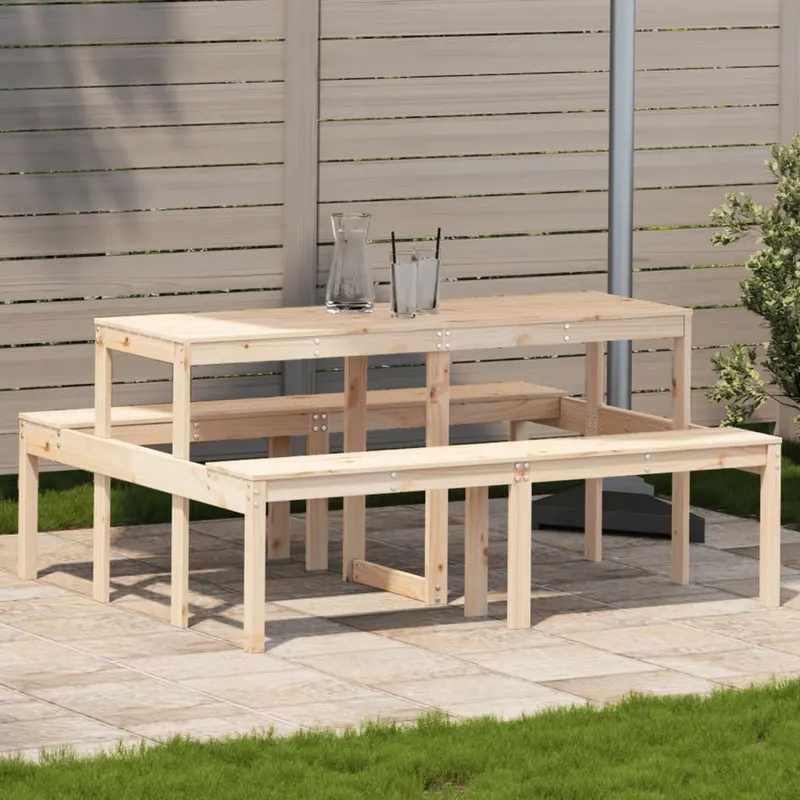 masa de picnic, 160x134x75 cm, lemn masiv de pin