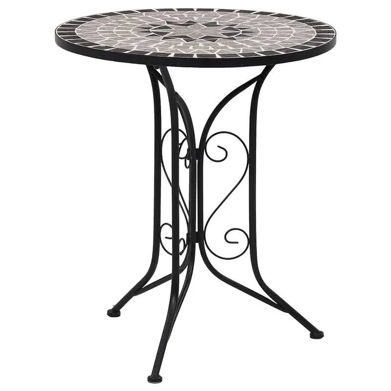 masa de bistro mozaic, gri, 60 cm, ceramica