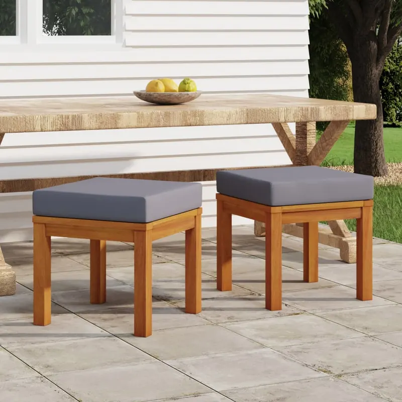 scaune gradina cu perne, 2 buc., 40x40x42 cm lemn masiv acacia