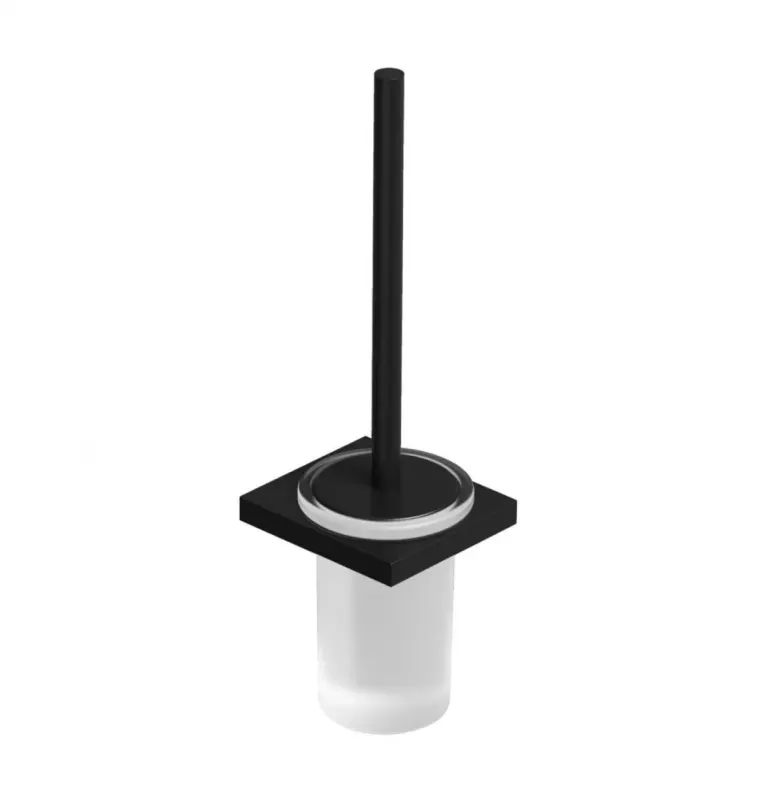 Perie WC Kludi Vela, pe perete, metal sticla, mat, negru, 3197439
