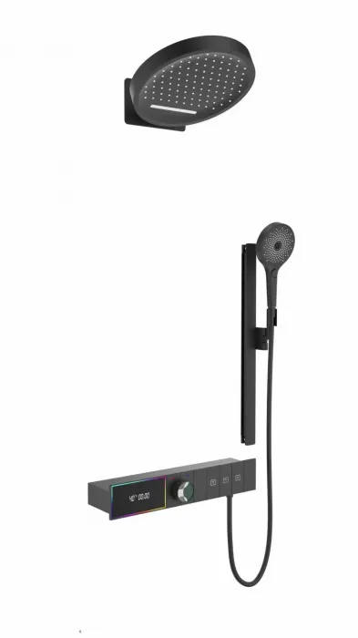 Sistem dus digital smart 3 functii cu afisaj LED, palarie dus O32cm si panou termostatic, Form Harmony