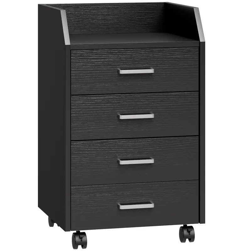 Vinsetto comodă birou,comodă birou cu roți, comodă documente, comodă pe roți, comodă cu sertare, mobilier birou