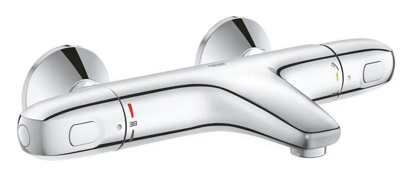 Baterie cada Grohe 34816003, 1 bar, 317 mm, 173 mm, 101 mm, 2 orificii instalare, 1 2 dimensiune racord, Crom