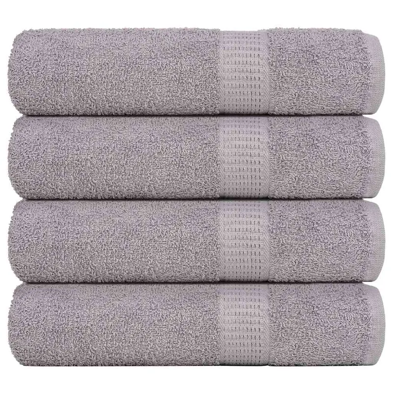 Prosoape de dus, frogn, 4 buc., gri, 70x140 cm, 360 g/m2