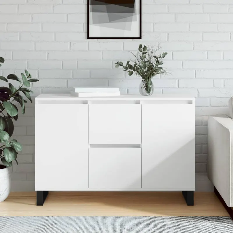 servanta, alb, 104x35x70 cm, lemn prelucrat