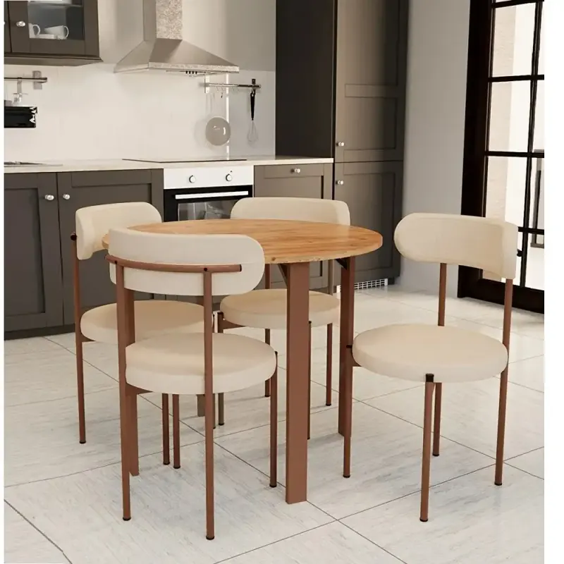 Set masa Onita rotund cu 4 scaune 90 cm