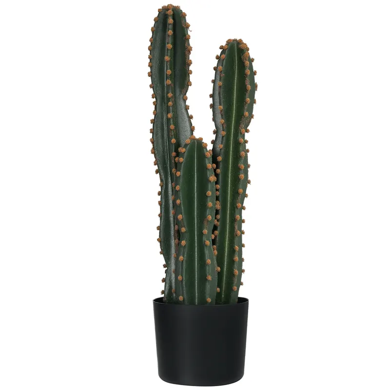Outsunny Cactus artificial de mare realism plantă artificială de dimensiuni mari dim. Ø 17 x 60H cm verde