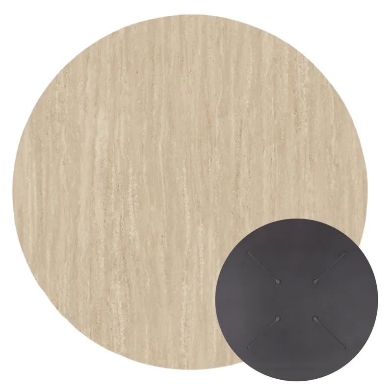 Blat masa HPL RUNAVIK 2 TRAVERTINE Ø60 CM
