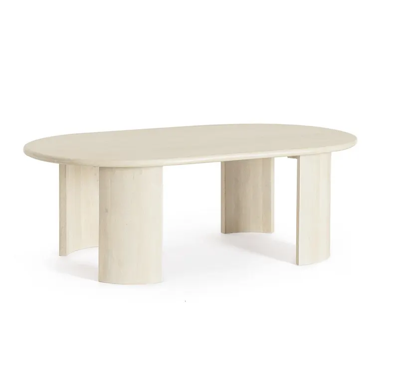 Masuta de cafea ORLANDO OVAL 130 x 80 x 45 CM - Cream