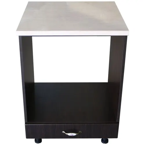 Corp pentru cuptor incorporabil cu sertar Zebra, wenge/MDF Wenge, cu blat Travertin, 60 x 85 x 60 cm