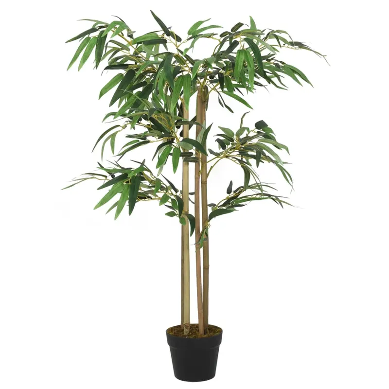 arbore din bambus artificial 760 de frunze 120 cm verde