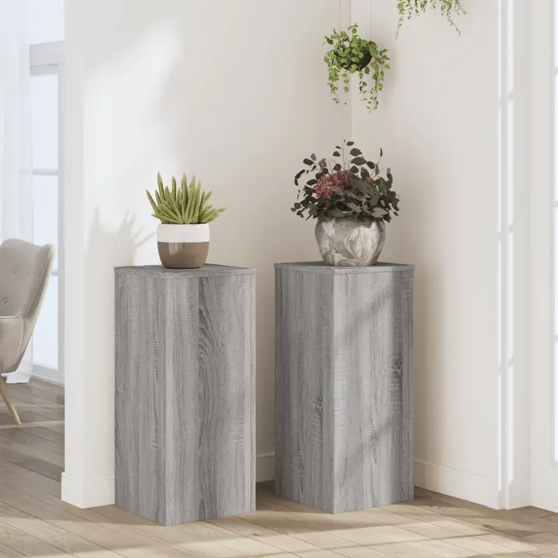 suporturi de plante 2 buc. gri sonoma 30x30x70cm lemn prelucrat