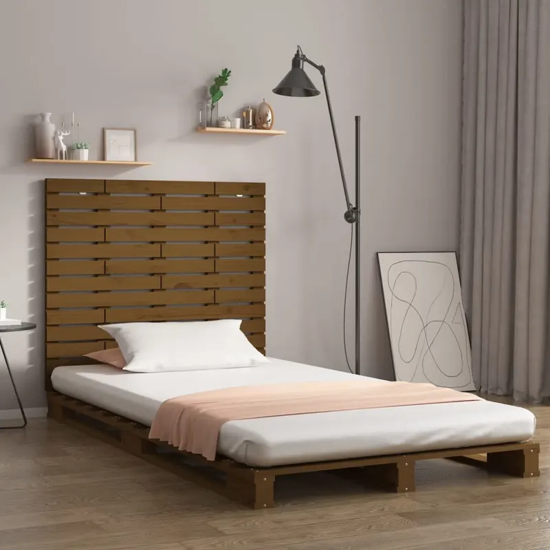 tablie de pat pentru perete, maro miere, 96x3x91,5 cm, lemn pin