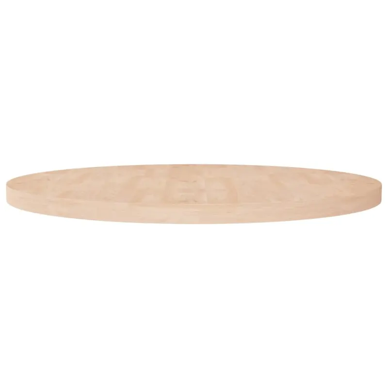 blat de masa rotund, Ø90x4 cm, lemn masiv stejar netratat