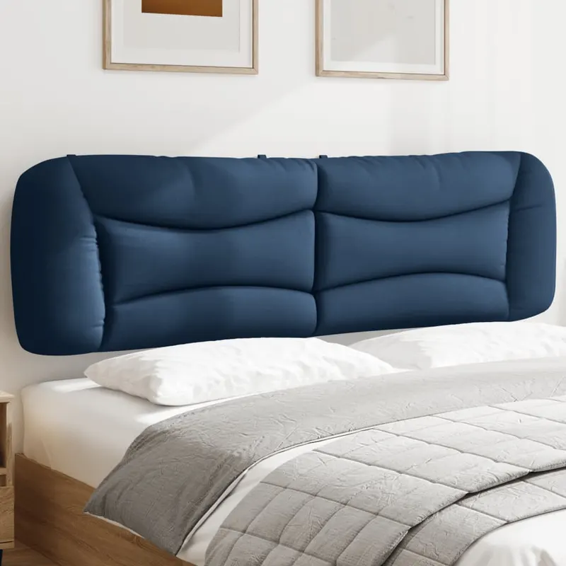 perna pentru tablie de pat, albastru, 180 cm, material textil