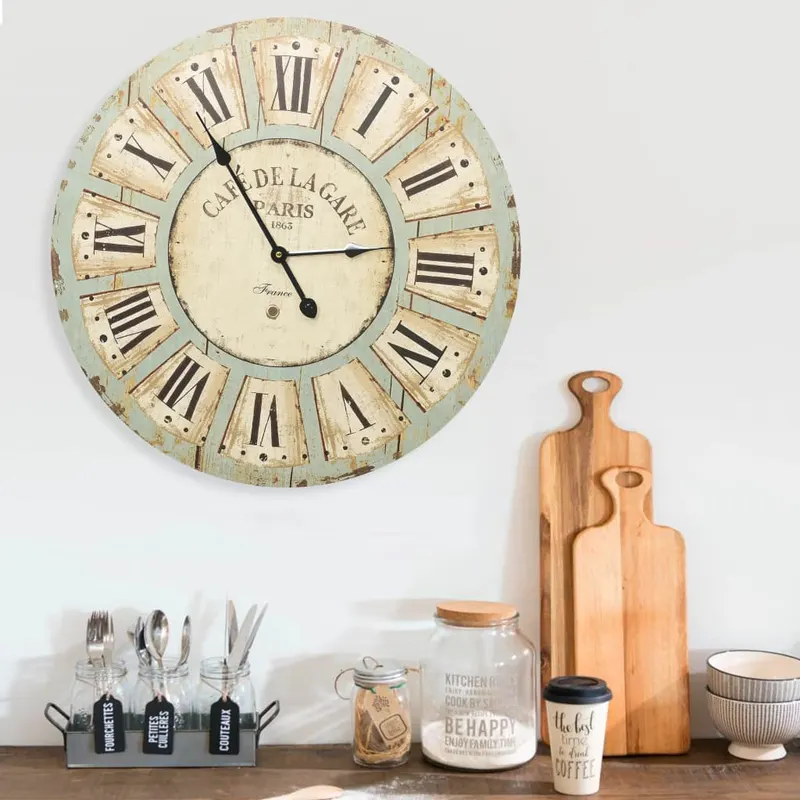 ceas de perete, multicolor, 60 cm, mdf