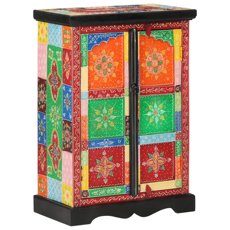 dulap pictata manual cu usi 53x30x75 cm, lemn masiv de mango
