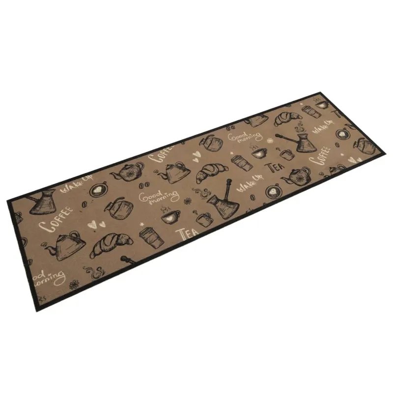 covor de bucatarie lavabil morning, maro, 45x150 cm, catifea