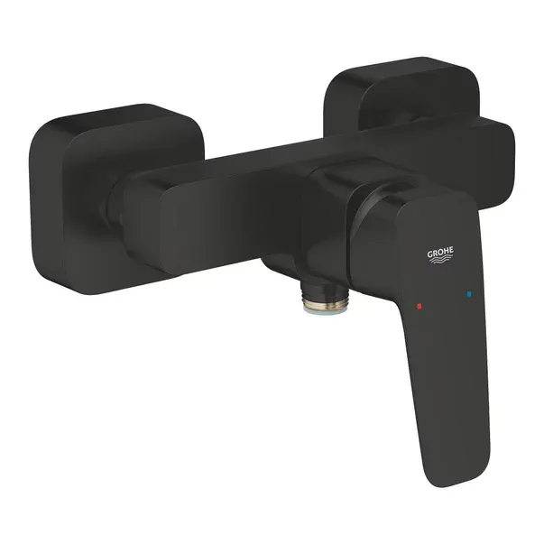Baterie dus Grohe 1018242430, 0.8 bar, 145 mm, 214 mm, 2 orificii instalare, 1 2 dimensiune racord furtun, Negru