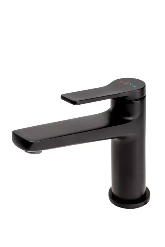 Baterie lavoar FDesign Seppia FD1-SPA-2-22, 3 8 , marimea M, monocomanda, ventil push to open, mat, negru