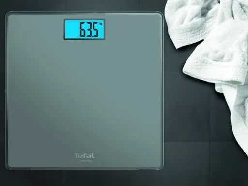 Cantar de baie Classic PP1500V0, 160 KG, gradatii la 100 g, 31 x 31 cm, sticla, gri
