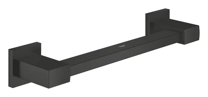 Bara sustinere Grohe 410942430, 354 mm, 81 mm, 2 orificii instalare, pe perete, metal, elemente fixare ascunse, Negru