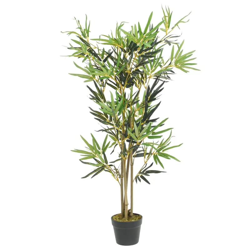 arbore din bambus artificial 552 de frunze 120 cm verde