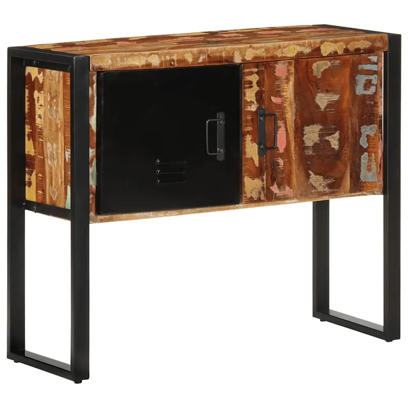 consola multicolor 90x35x75 cm lemn masiv recuperat