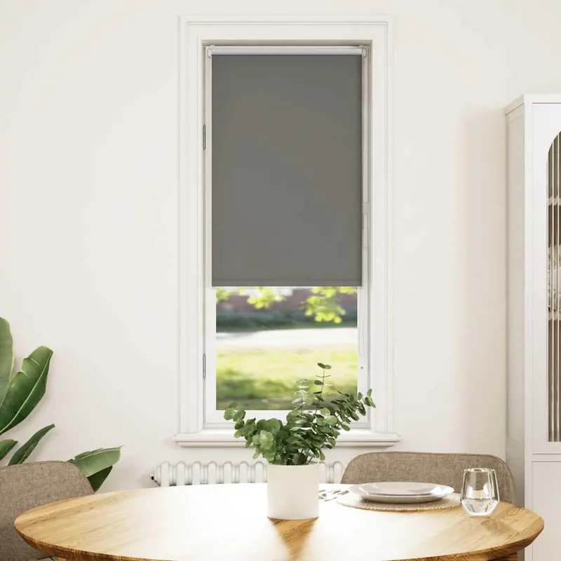 jaluza cu role opace gri 55x175 cm latime material 50,7 cm