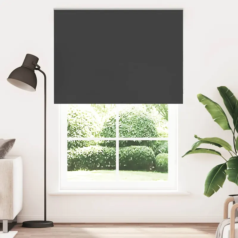 jaluza cu role opace negru 155x210 cm latime material 151,6 cm