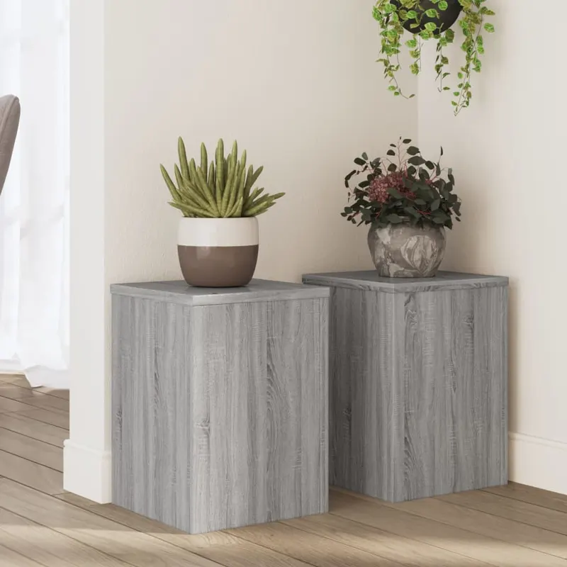 suporturi de plante 2 buc. gri sonoma 25x25x35cm lemn prelucrat