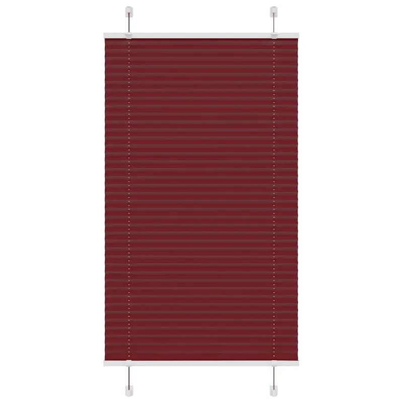 jaluza plisata bordeaux rosu 75x100 cm latime tesatura 74,4 cm